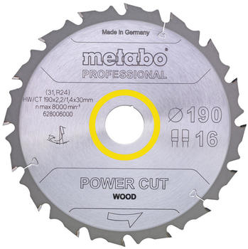 Metabo power cut wood - professional 165 x 20 x 2 mm 10° Z14 (628292000)