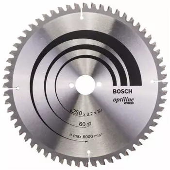 Bosch Optiline Wood für Kapp- und Gehrungssägen 250 x 30 x 3,2 mm 60