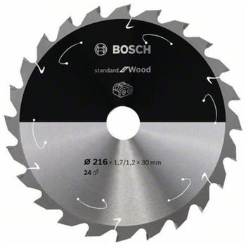 Bosch Standard for Wood für Akkusägen 216 x 1,7/1,2 x 30 24 Zähne