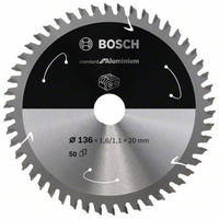 Bosch Kreiss&auml;geblatt PRO Aluminium, 2608837754, 136 x 20mm, 50 Z&auml;hne, f&uuml;r