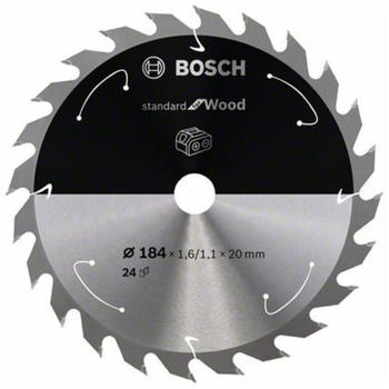 Bosch Standard for Wood für Akkusägen 184x1.6/1.1x20, 24 Zähne