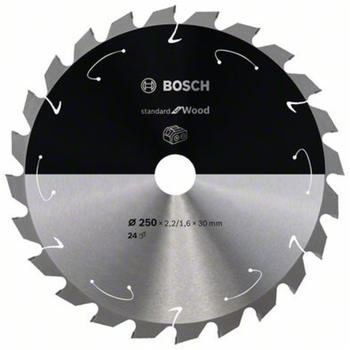 Bosch Standard for Wood für Akkusägen 250x2.2/1.6x30, 24 Zähne
