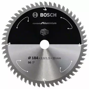 Bosch Standard for Aluminium f&uuml;r Akkus&auml;gen 184x2/1.5x20, 56 Z&auml;hne