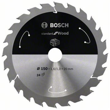 Bosch Standard for Wood für Akkusägen 150x1.6/1x20, 24 Zähne