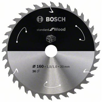 Bosch Standard for Wood für Akkusägen 160x1.5/1x20, 36 Zähne