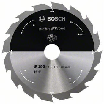 Bosch Standard for Wood für Akkusägen 190x1.6/1.1x30, 16 Zähne