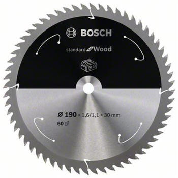 Bosch Standard for Wood für Akkusägen 190x1.6/1.1x30, 60 Zähne