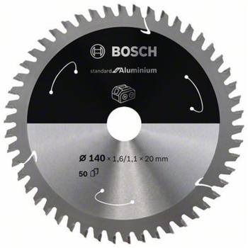 Bosch Standard for Aluminium für Akkusägen 140x1.6/1.1x20, 50 Zähne