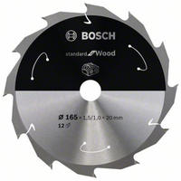 Bosch Pro Wood cordless Kreiss&auml;geblatt, 165 x 1,5 x 20 mm, 12 Z&auml;hne -...