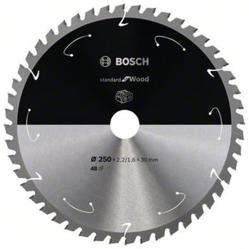 Bosch Standard for Wood für Akkusägen 250x2.2/1.6x30, 48 Zähne