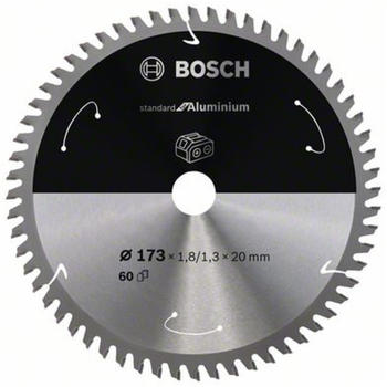 Bosch Standard for Aluminium für Akkusägen 173x1.8/1.3x20, 60 Zähne