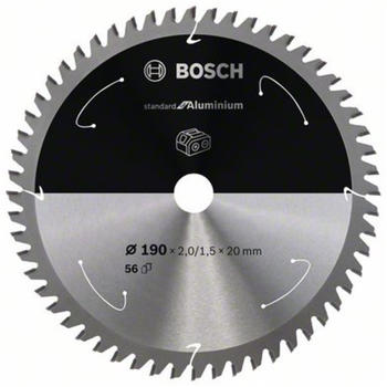 Bosch Standard for Aluminium für Akkusägen 190x2/1.5x20, 56 Zähne