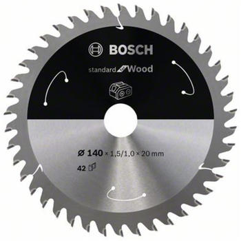Bosch Standard for Wood für Akkusägen 140x1.5/1x20, 42 Zähne