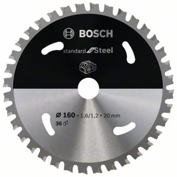 Bosch Standard for Steel für Akkusägen 160 x 1,6/1,2 x 20 36 Zähne