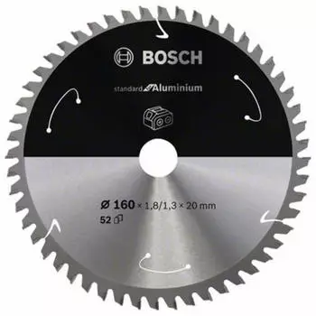 Bosch Standard for Aluminium f&uuml;r Akkus&auml;gen 160x1.8/1.3x20, 52 Z&auml;hne
