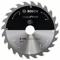 Bosch Pro Wood cordless Kreiss&auml;geblatt, 190 x 1,6 x 30 mm, 24 Z&auml;hne -...