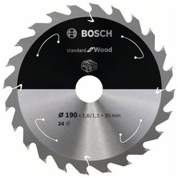 Bosch Standard for Wood für Akkusägen 190x1.6/1.1x30, 24 Zähne