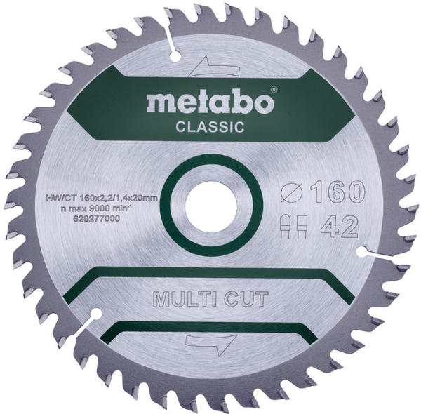 Metabo multi cut - classic 160 x 20 x 2,2 mm 5° Z42 (628277000)