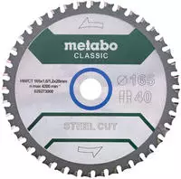 metabo Kreiss&auml;geblatt 165 x 20 mm Z40 - S&auml;geblatt f&uuml;r Stahl und Sandwichplatten,