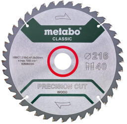 Metabo Precision Cut Wood - Classic 254 x 30 Z40 WZ 20° /B (628326000)