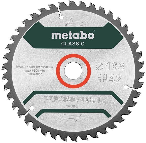 Metabo Precision Cut wood - Classic 165 x 20 Z42 WZ 5° (628026000)