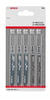 Bosch Accessories 2608667854 Stichsägeblatt-Set Wood, 5-teilig, Makita-Schaft 5 St.