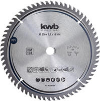 kwb Kreiss&auml;geblatt 587168, 200 x 16mm, 64 Z&auml;hne, f&uuml;r Holz und Kunststoff