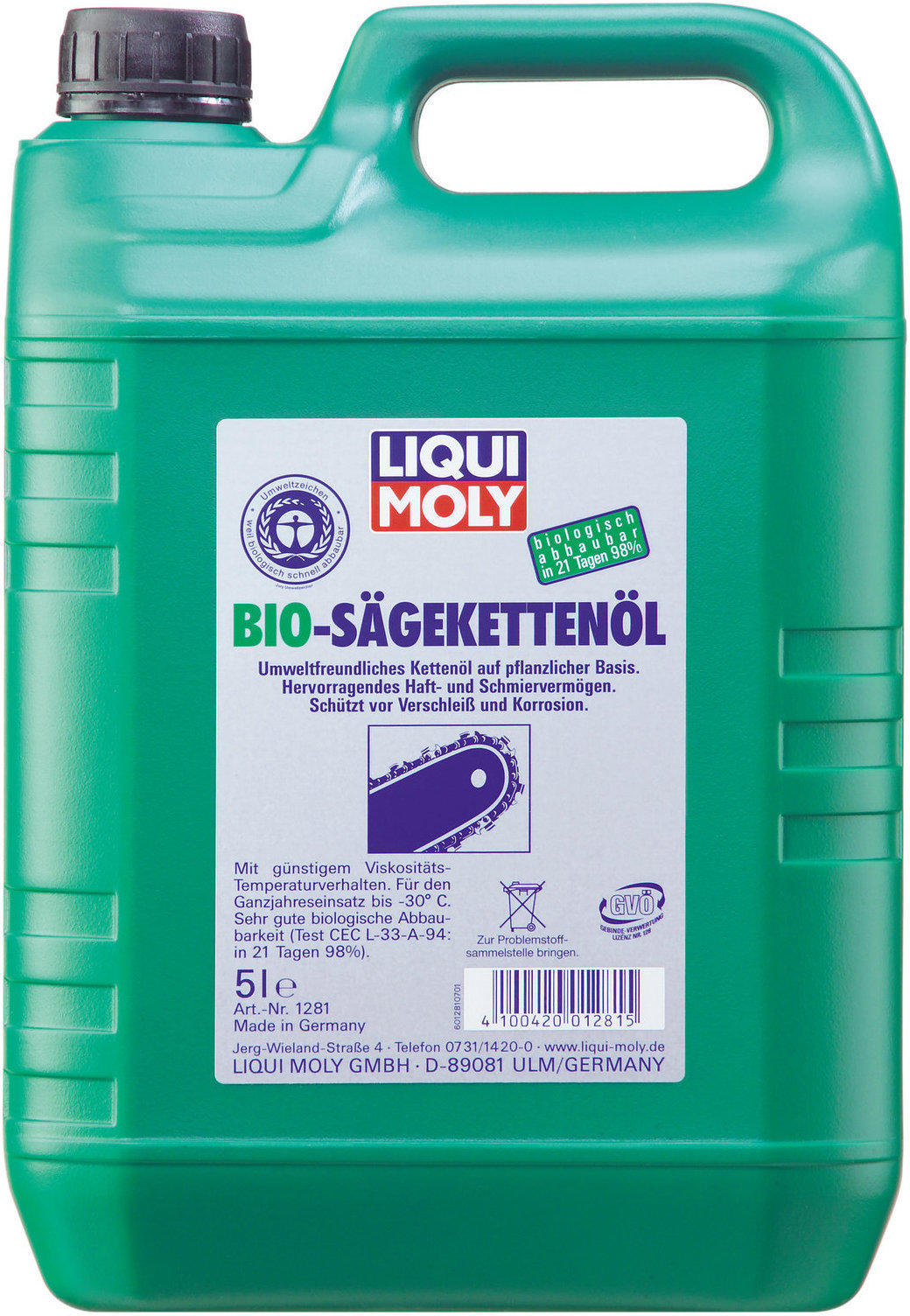LIQUI MOLY Bio Sägekettenöl, 1 L, Gartengeräte-Öl