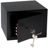 Hmf - 49216 M&ouml;beltresor Doppelbartschloss Safe Klein, 23 X 17 X 17 Cm, Schwarz