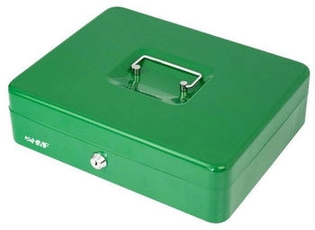 HMF Geldkassette abschließbar mit Münzzählbrett 30,5 x 24 x 8,5 cm grün (4215-06)