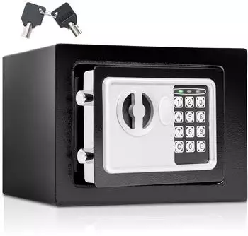 TecTake Elektronischer Safe Tresor mit Schl&uuml;ssel und LED-Anzeige inkl. Batterien - Tresor