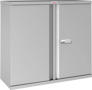 Phoenix Stahlschrank Klein grau/grau m. Electr.-Schloss 915 x 830 x 370 mm mit Elektronikschloss (SCL0891GGE)