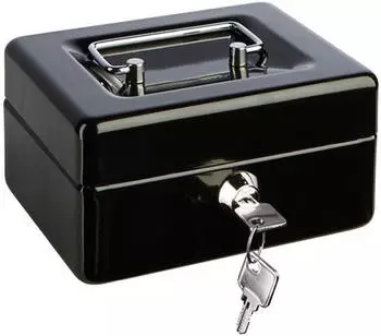 Alco Geldkassette Stahlblech mit Schloss 310x225x75mm schwarz (843-11)