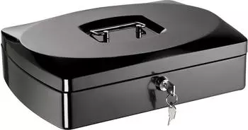 Alco Geldkassette Stahlblech Zylinderschloss 330x235x90mm schwarz (8430-11)