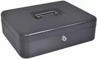 vidaXL Geldbox mit Schloss Dunkelgrau 30 x 24 x 9 cm Stahl