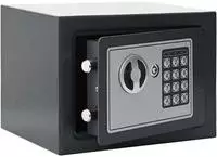 vidaXL Digitaler Safe mit Schloss Dunkelgrau 23 x 17 x 17 cm Stahl