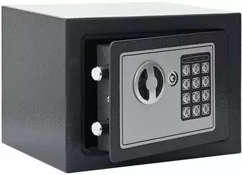 vidaXL Elektronischer Digital-Safe, Stahl, dunkelgrau, 23x17x17cm