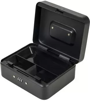 Silverline Tools Geldkassette mit 3-stelligem Zahlenschloss, schwarz (732370)