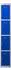 Phoenix PL Series Schließfach-Spind 1 Säule 4 Türen grau/blau Schlüsselschloss (PL1430GBK)