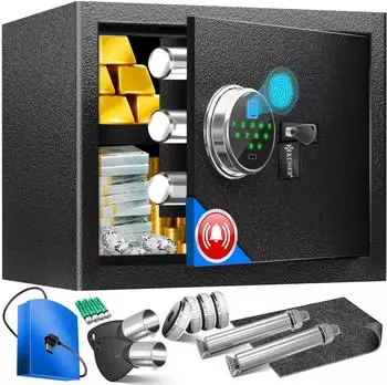 Kesser Elektronischer Tresor Fingerabdruck & Schl&uuml;ssel, Wandmontage, Notfallakku (NEW-23805)