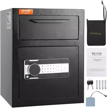 VEVOR Einwurftresor 1,7C Elektronisches Codeschloss Einwurfschlitz (SS-450)