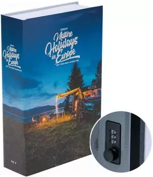 ABUS Book Safe Buchtresor mit Zahlenschloss, blau (96918)