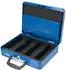 HMF Geldkassette abschließbar mit Münzzählbrett, Blau, 30,5x24x8,5cm (10016-05)