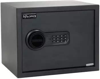 HJH Office Safe Compact Elektronischer Tresor 27l LCD-Display, schwarz (830037)