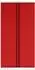 Phoenix SCL-Serie Aktenschrank Stahl 2 Türen, 4 Böden, grau/rot, Schlüsselschloss (SCL1891GRK)