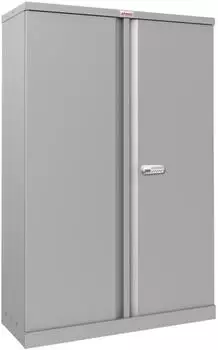 Phoenix SCL-Serie Stahlschrank 2-t&uuml;rig 3 B&ouml;den, grau, Elektronikschloss (SCL1491GGE)