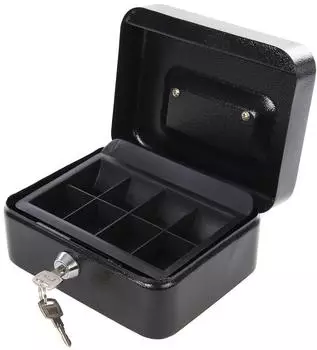 Silverline Tools Metall-Geldkassette mit Schl&uuml;ssel, 165x128x80mm (795764)