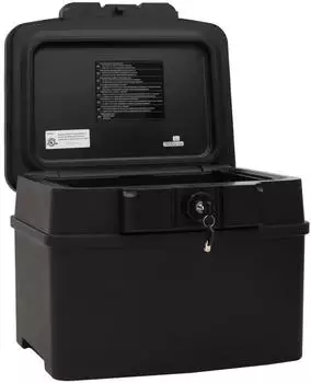 vidaXL Tresor wasserdicht feuerfest schwarz 44x37x34cm