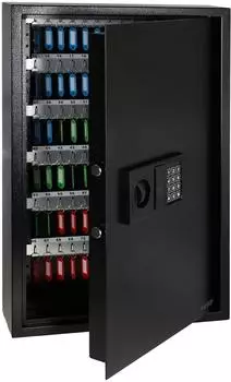 HMF Schlüsseltresor mit Elektronikschloss, 133 Haken, 66,5x43x13cm, schwarz (2133-02)
