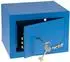 HMF Möbeltresor Doppelbartschloss blau, 23x17x17cm (49216-05)